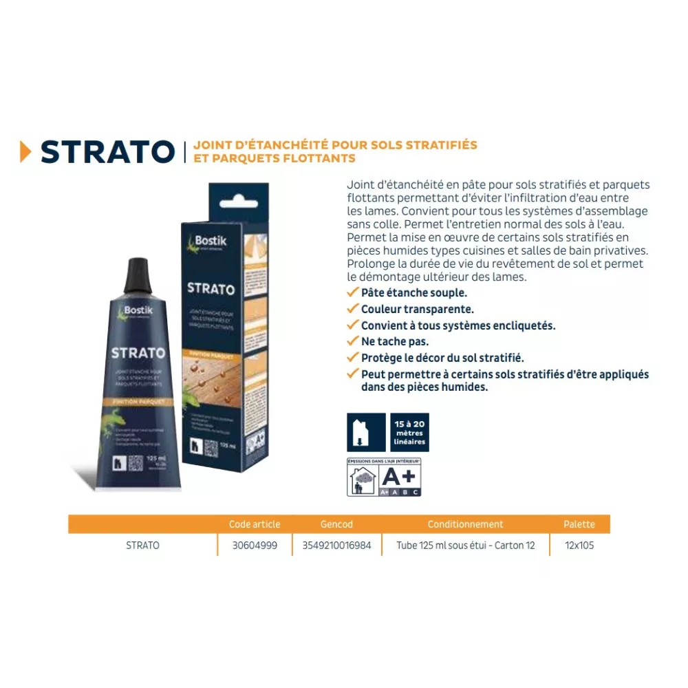 Colle Strato Bostik pour étanchéité parquet flottant - Cyr