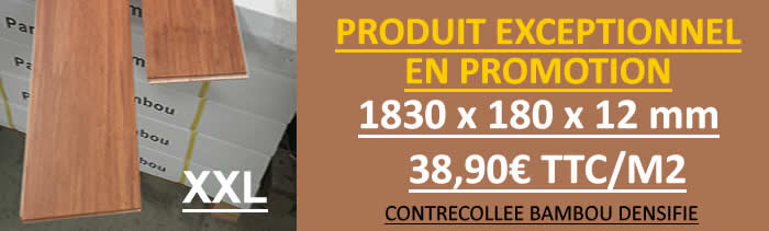 Parquet massif bambou densifié ambre xxl